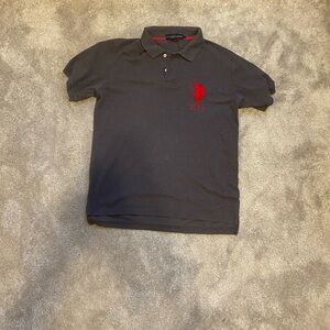 U.S. Polo Assn. Black and Red Polo Shirt Classic Design